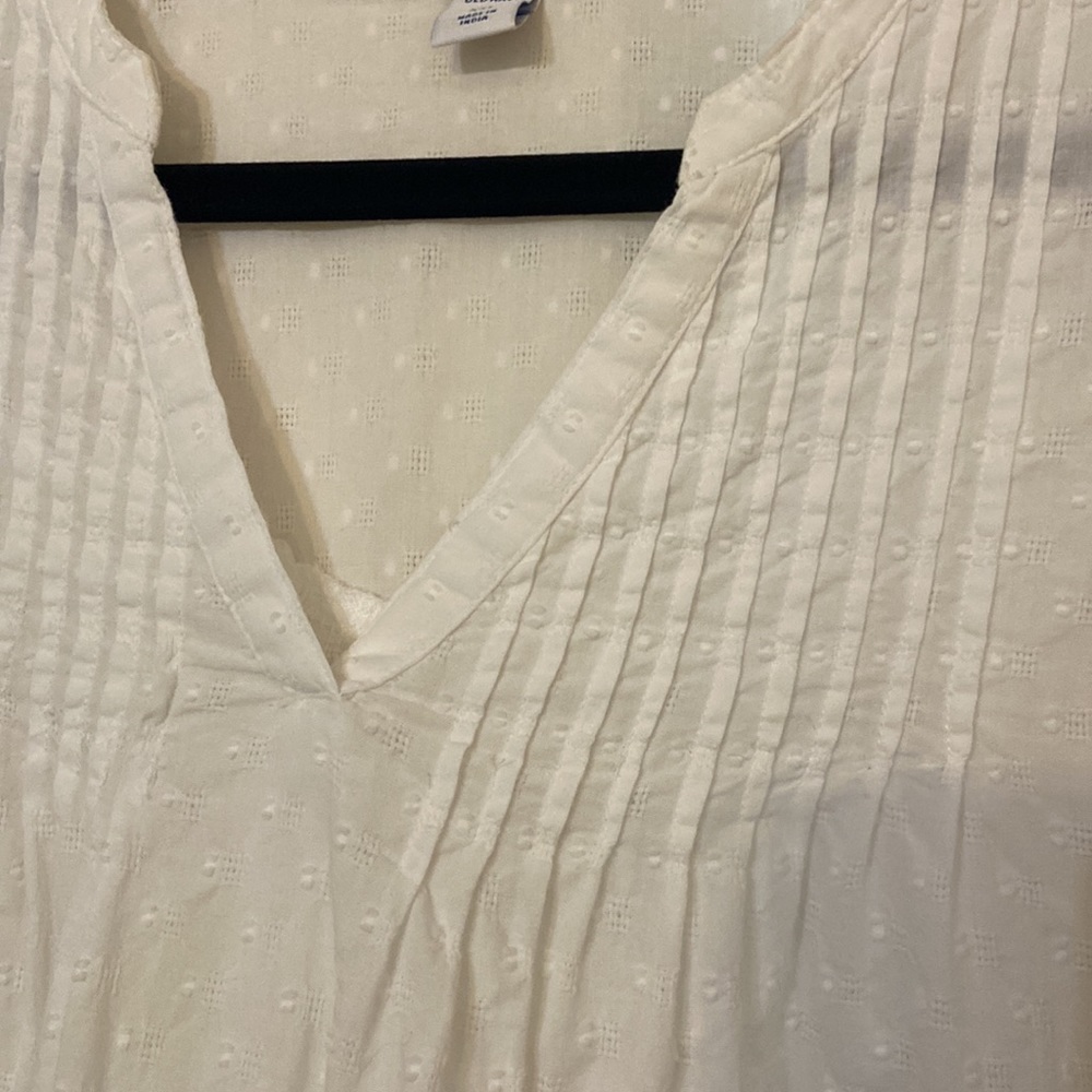 Old Navy, size XXL, white puffy sleeve blouse - Picture 3 of 5